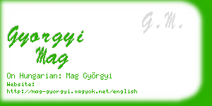 gyorgyi mag business card
